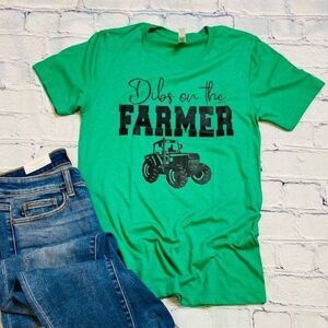 Green Dibs on the Farmer T-shirt‎